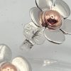 Silver Daisy with Copper Stud