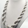 Heavy Double Twisted Graduated Rope Necklace