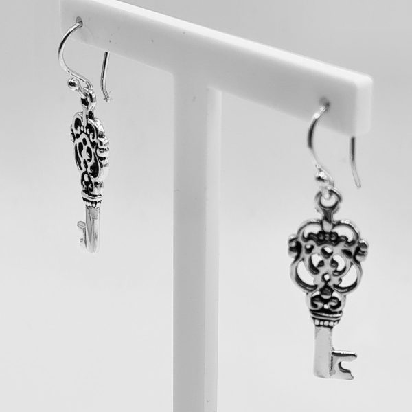 Decorative Key Drop Earrings