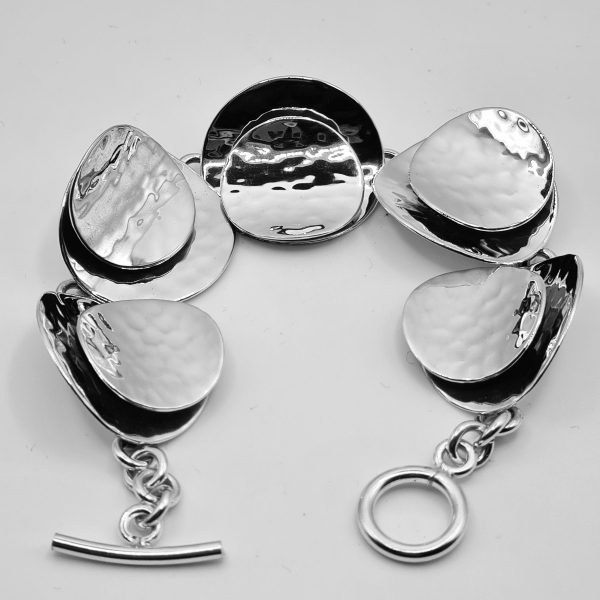 Double Curved Disc Bracelet
