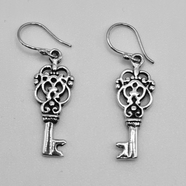 Decorative Key Drop Earrings