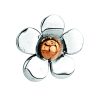 Silver Daisy with Copper Stud