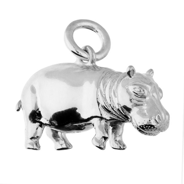 Sterling Silver Hippo Pendant & Chain