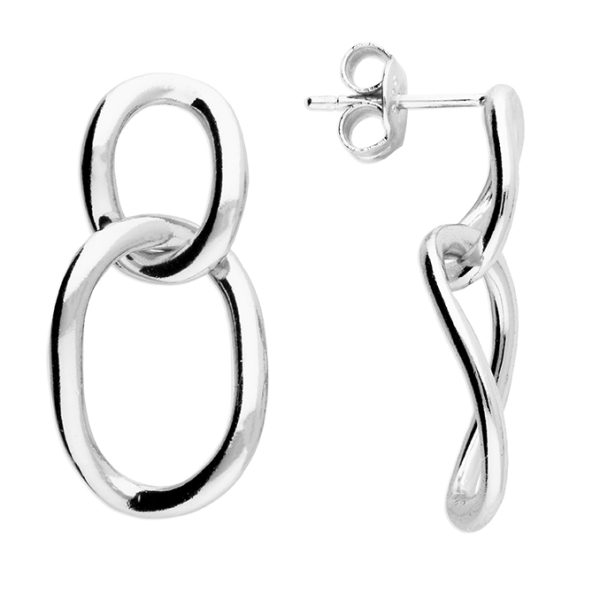 Abstract loops stud drop Earrings