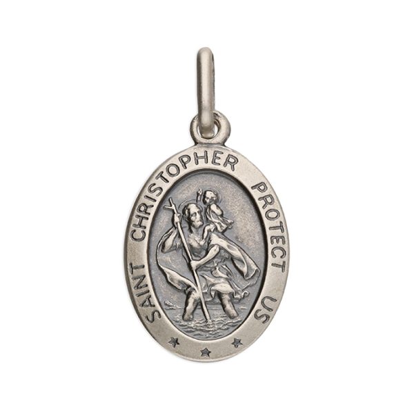 Sterling Silver St Christopher & Chain