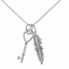 Feather & Key Pendant & Chain