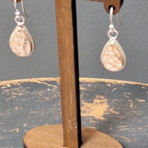 Screenshot Hammered Copper & Silver Teardrop Earrings