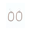 Copper & Silver Barley Twist Drop Earrings