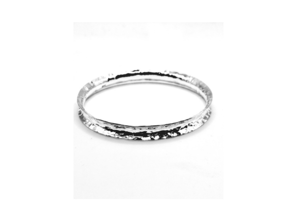 Concave Hammered  Bangle