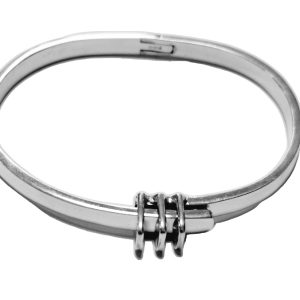 Triple Bar Buckle Hinged Bangle