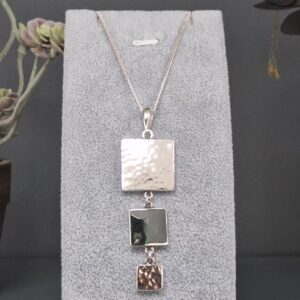 Triple Square drop pendant & Chain
