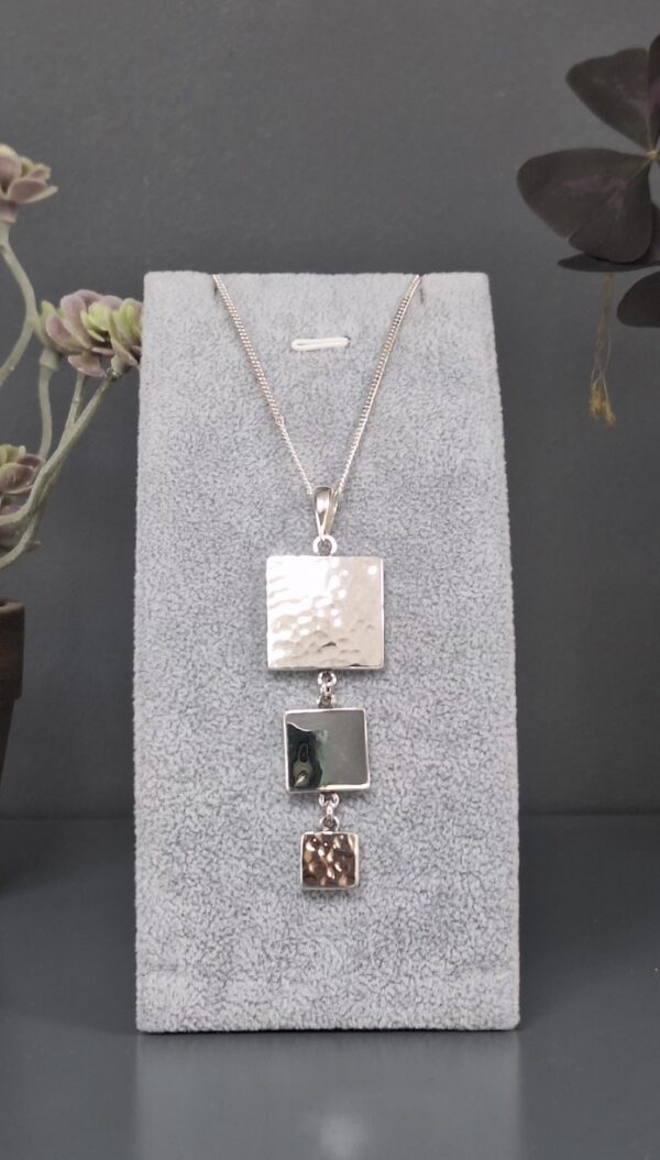 Triple Square drop pendant & Chain