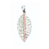 Copper & Hammered Silver Leaf Pendant