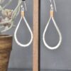 Hammered Long Loop Drop with Copper