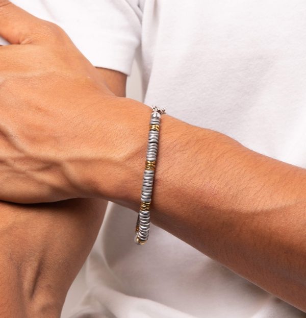 Stainless Steel Bracelet with Hematite