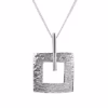 CY0045 Textured Open Square Pendant