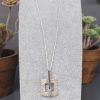 CY0045 Textured Open Square Pendant