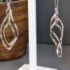 Open Double Elliptical Drop Earrings 