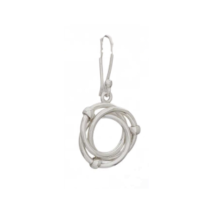 Silver 3 Point Knot Drop Earrings