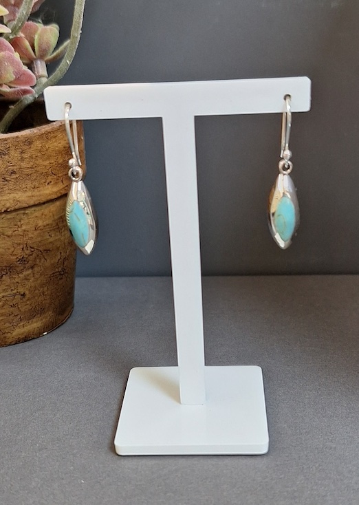 Recon Turquoise Bullet Earrings