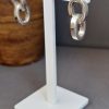 Chunky Open Oval Link Stud Earring