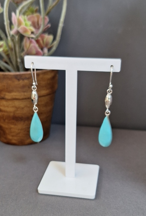 Recon Turquoise Teardrop Earrings