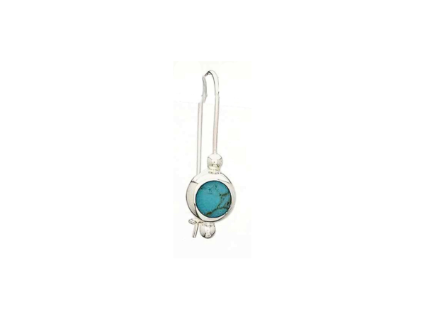 Recon Turquoise Button Earrings