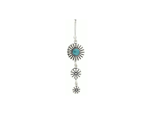 Recon Turquoise Flower Earrings