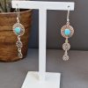 Recon Turquoise Flower Earrings