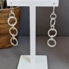 Hammered Triple ring Drop Earrings
