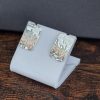 Hammered Rectangle Stud Earring