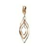 ZP0887 Copper Multi Twist Elliptical Pendant and Chain
