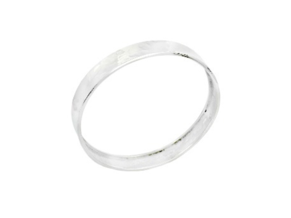 Wide Hammered Bangle