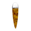 H6900B Cognac Amber Spike Drop Pendant & Chain