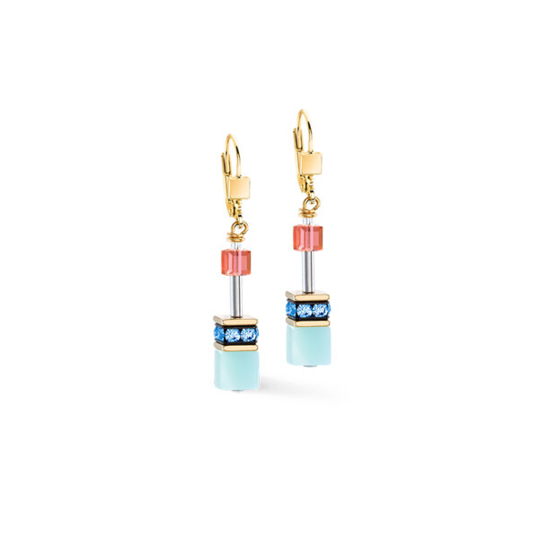 Coeur De Lion Gold Plate Rainbow Earrings