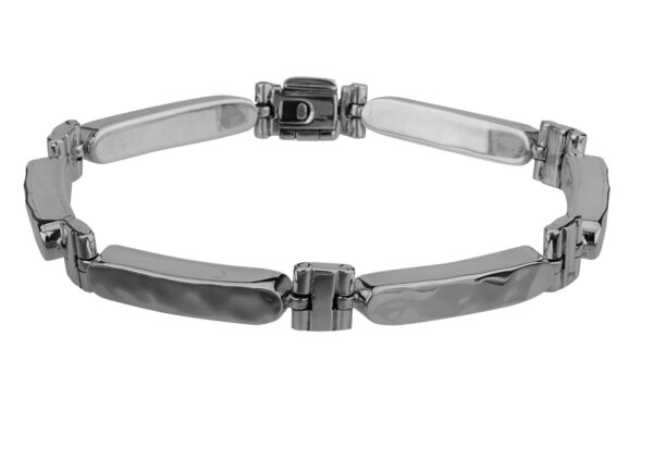 Hammered Oblong Link Bracelet