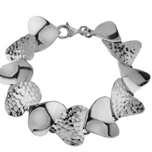 Mixed Textured Heart Bracelet