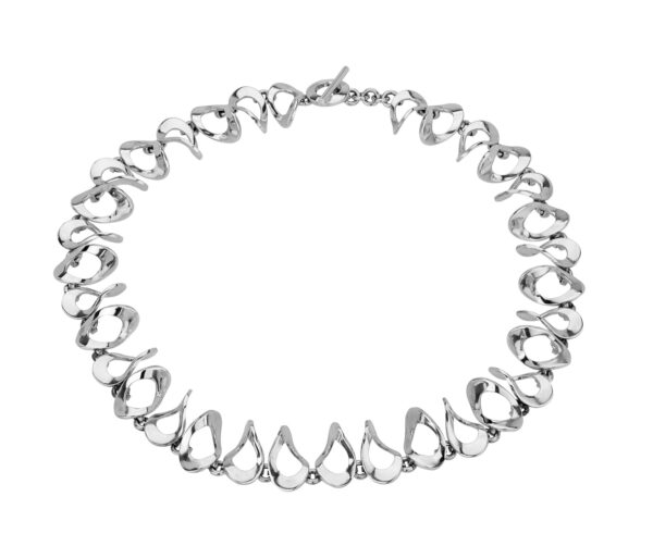 Heavy Oval Wave Necklace