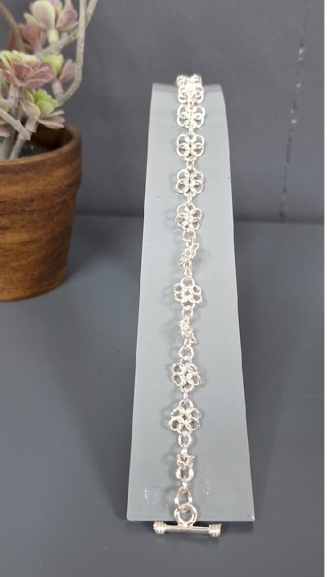 Open Wire Flower Bracelet