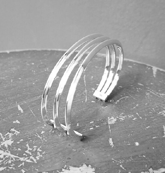 Triple Bar Asymmetric Bangle