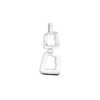 Double Mis Shape Square Pendant and Chain
