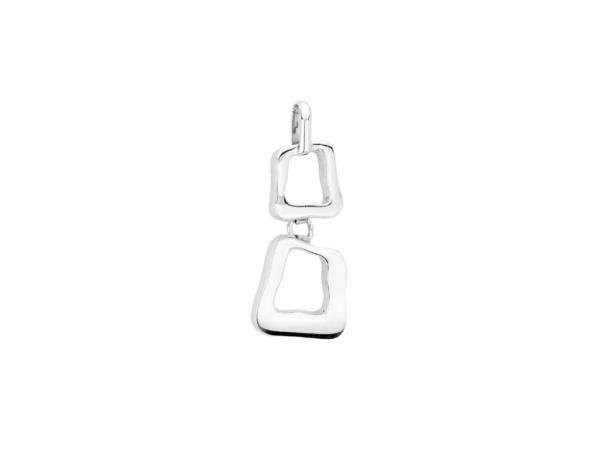 Double Mis Shape Square Pendant and Chain