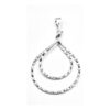 Fluted Double Open Teardrop Pendant and Chain