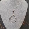Fluted Double Open Teardrop Pendant and Chain