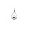 Open Long Drop & Ball Pendant and Chain