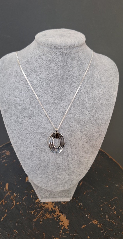 Triple Wave Pendant and Chain