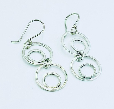Screenshot Double open ring Drop Earrings