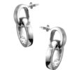 Wide Double Ring Hoop Studs