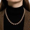 ZN029 MODEL Silver Bead Necklace with T Bar