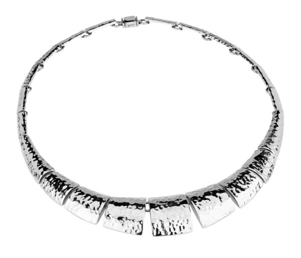 Hammered Linked Square Necklace